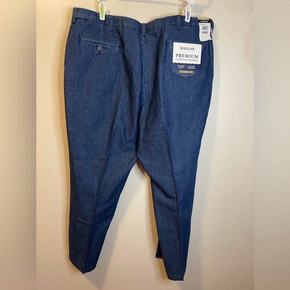 Haggar Men’s Big & Tall Premium Stretch Denim Classic Fit Comfort Fabric 44x30 - Picture 4 of 11